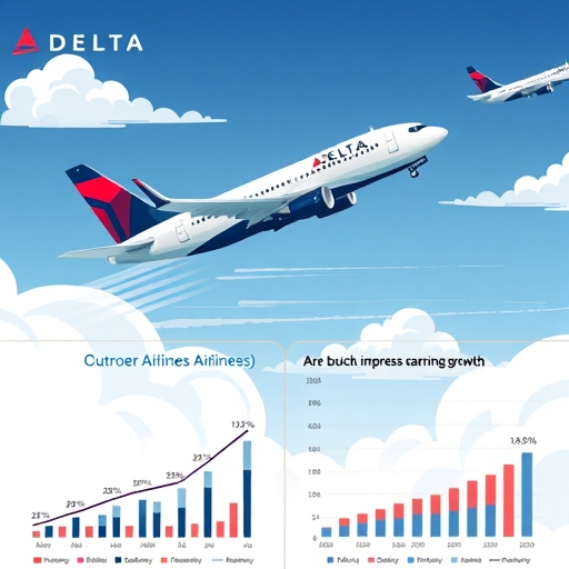 一個信息圖表,顯示美國航空業復甦的趨勢