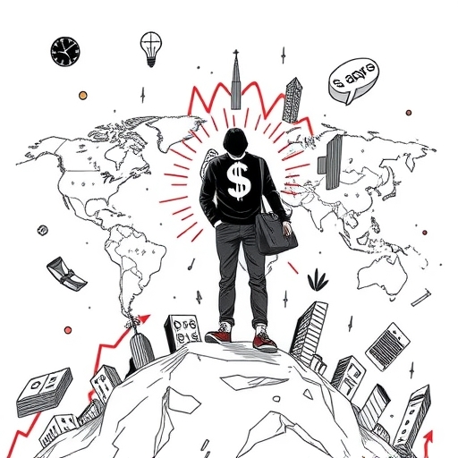 一位投資者在進行市場分析