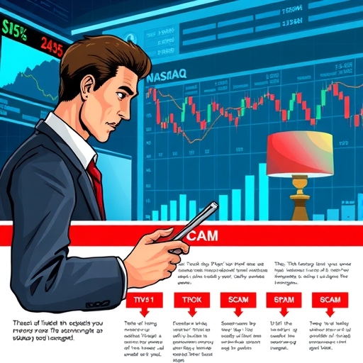 各種與納斯達克相關的詐騙的警示性圖示