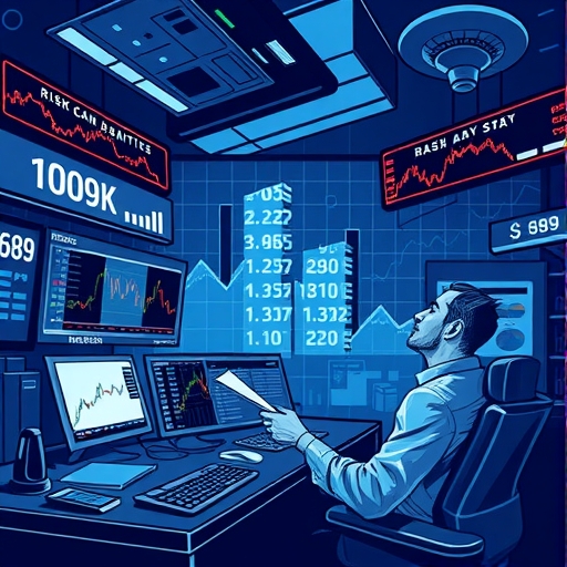 交易者正在分析金融新聞