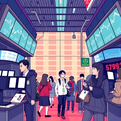 股票市場交易插圖