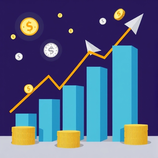 展示全球貨幣市場波動與匯率變化的概念圖