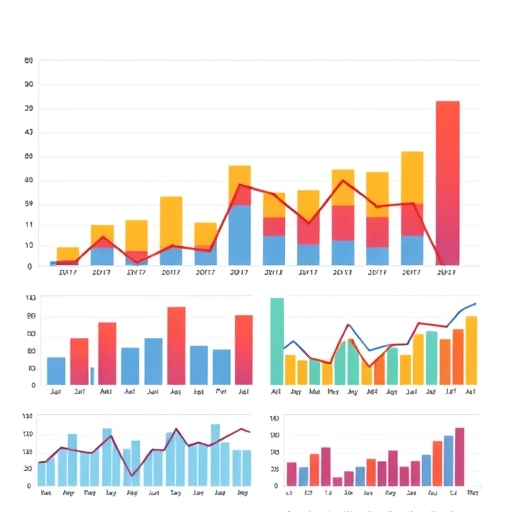 分析財經趨勢的豐富彩色圖表