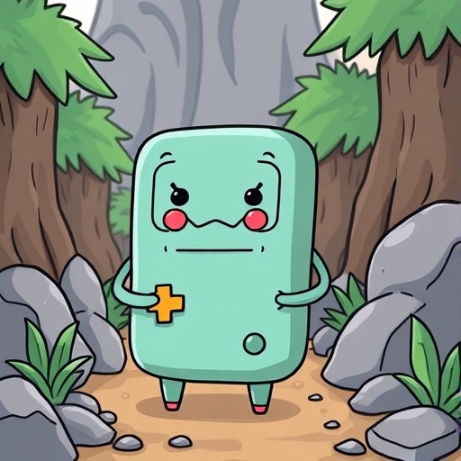 一個可愛的BMO角色正在進行冒險。