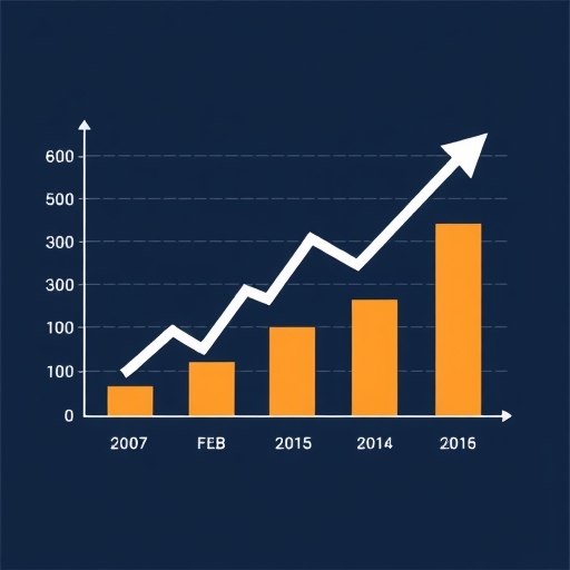 一個抽象的金融圖表，象徵市場劇烈波動與潛在風險