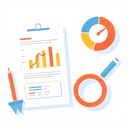 呈現營收與利潤的損益表。