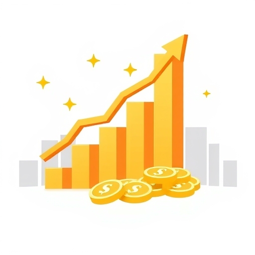 市場物價上漲的插圖,顯示商品價格攀升