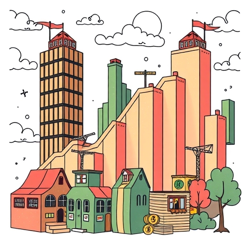 描繪市場中商品價格持續上升的景象