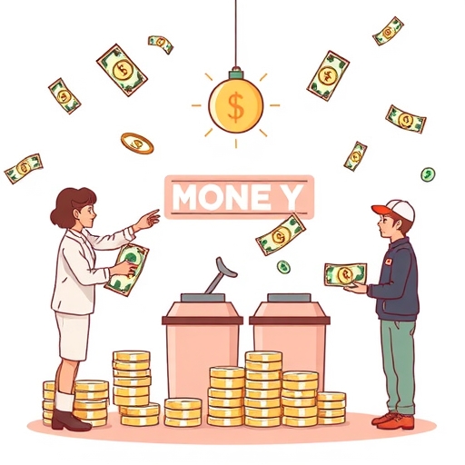 數位介面顯示貨幣兌換與趨勢圖