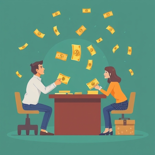 兩隻手正在交換美元與日圓鈔票