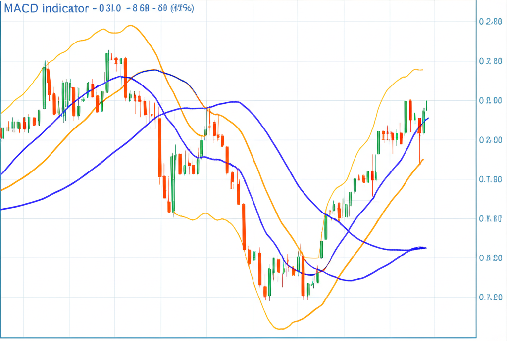 MACD 指標圖解示意:包含 DIF 快線、MACD 慢線與柱狀體的完整架構
