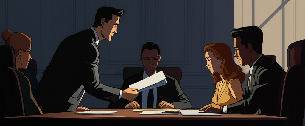 公司高管在私人場合向小群選定投資人遞交文件，象徵非公開籌資與特定目標