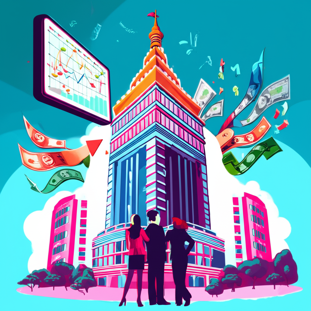 國際投資者分析台灣股市圖表,資金從海外流入交易所的專業氛圍