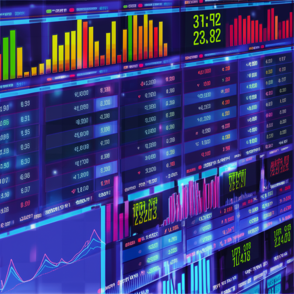 即時匯率查詢數位介面與圖表插圖