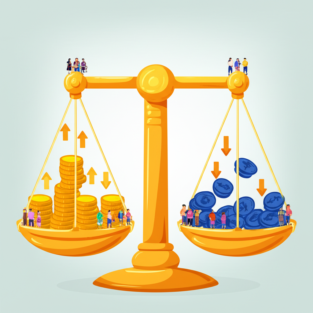 融資槓桿雙面刃示意圖:台灣香港投資者面對放大獲利與虧損的天平