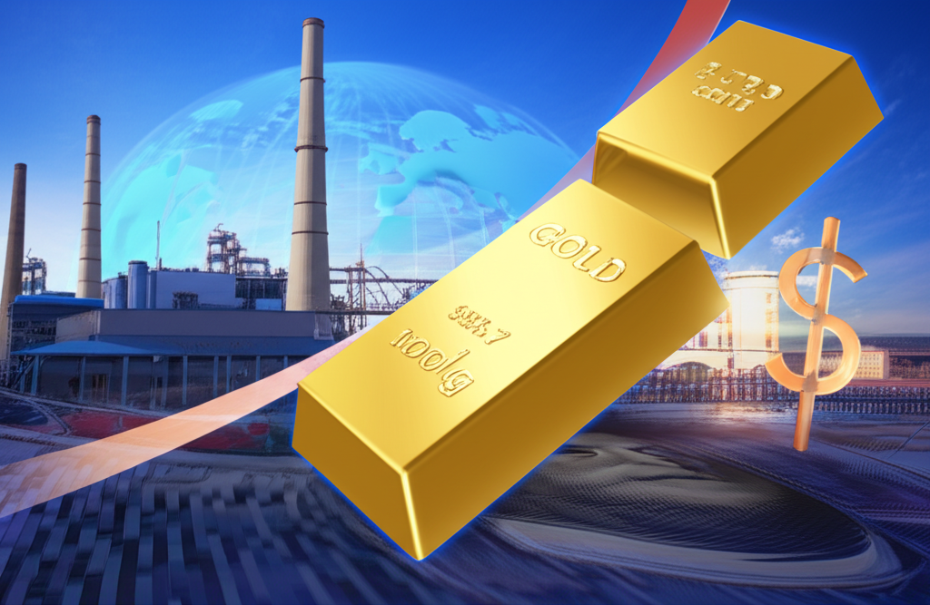 全球經濟繁榮時期黃金價格溫和上漲示意圖