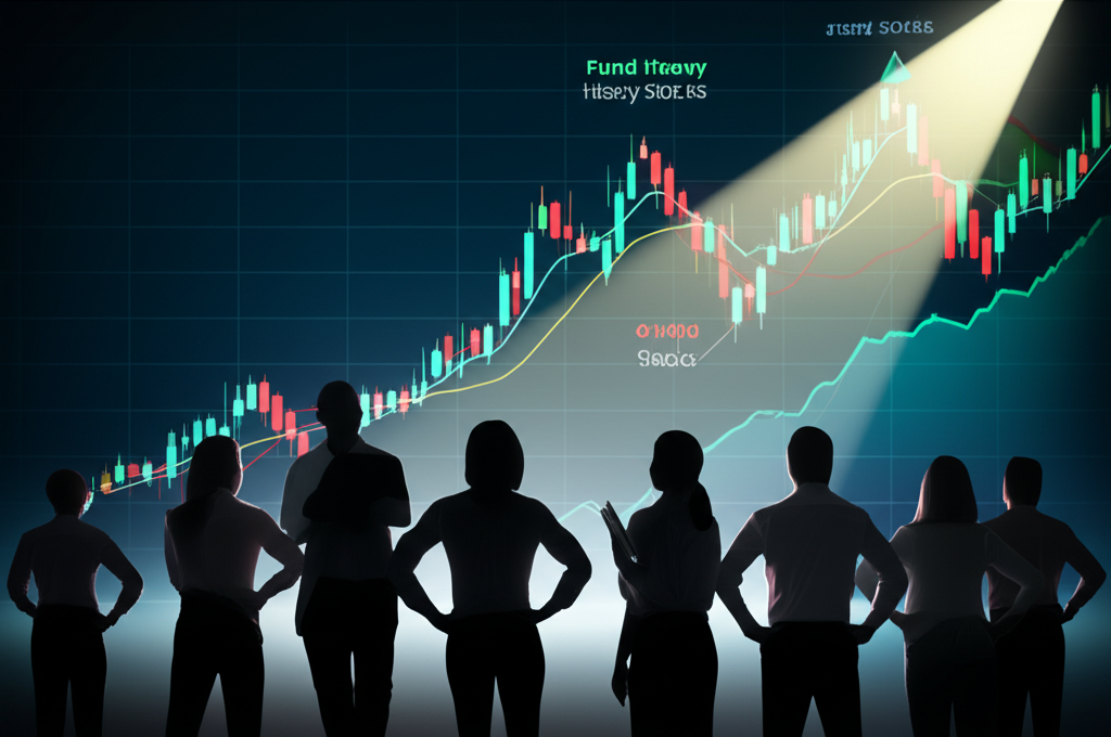 投資人關注投信重倉股的股市圖表插圖
