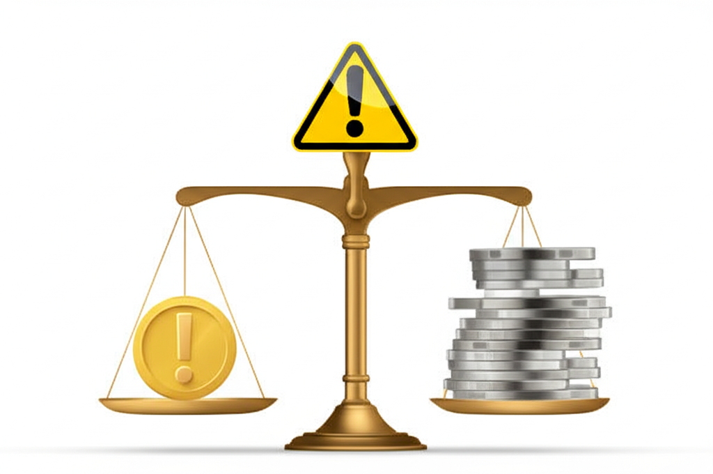 槓桿與保證金平衡示意圖,強調風險警示