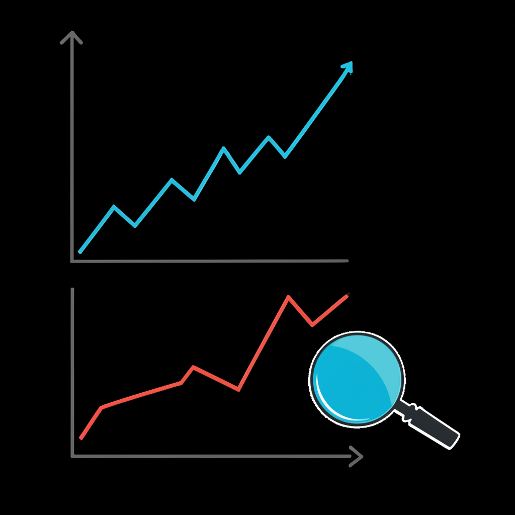 兩種投資路徑比較插圖，高報酬高波動與低報酬低波動的效率對比