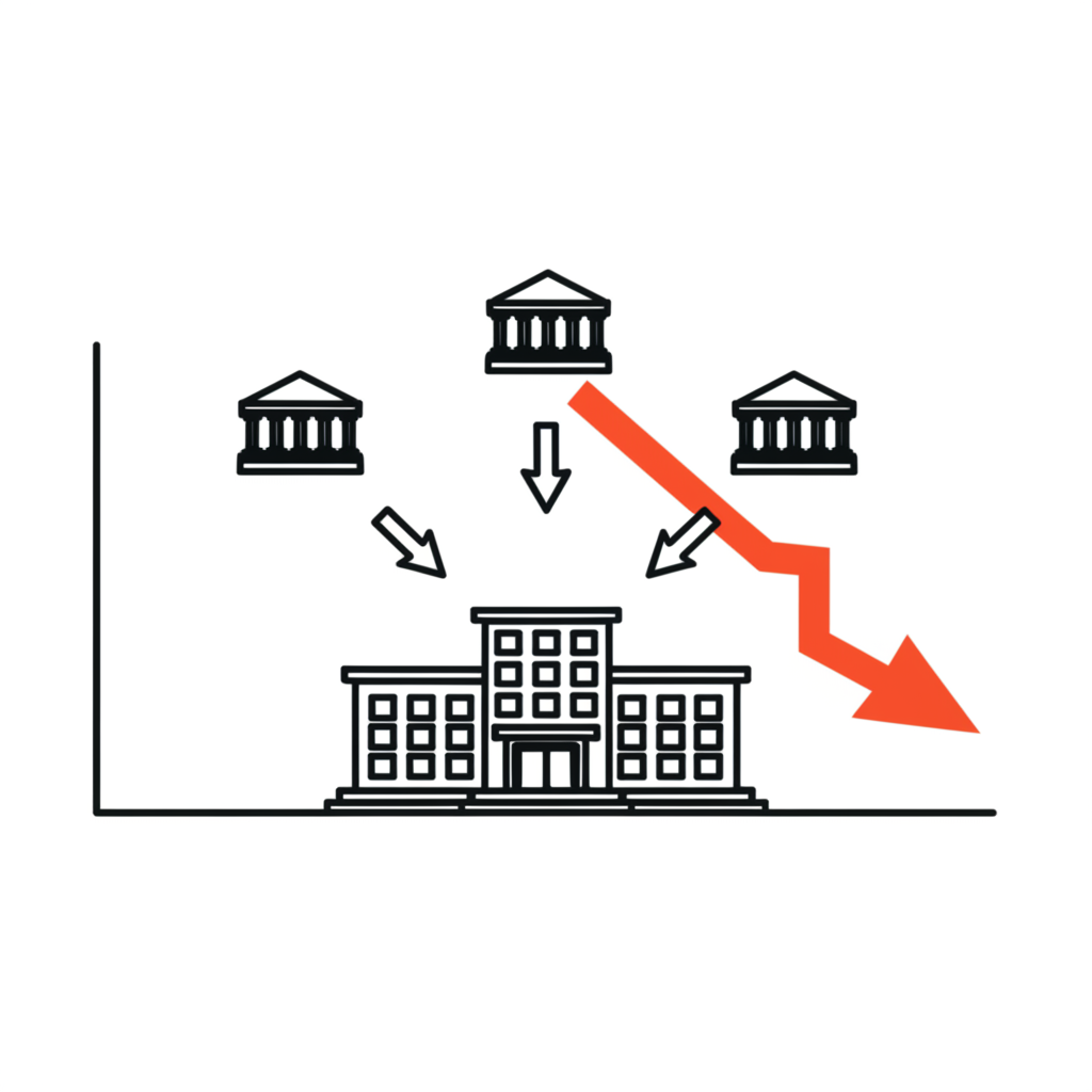 公司向股東分配現金的圖示，箭頭顯示資金從公司流向個人銀行帳戶，伴隨股價圖表輕微向下調整，代表除息的意義與價值轉移