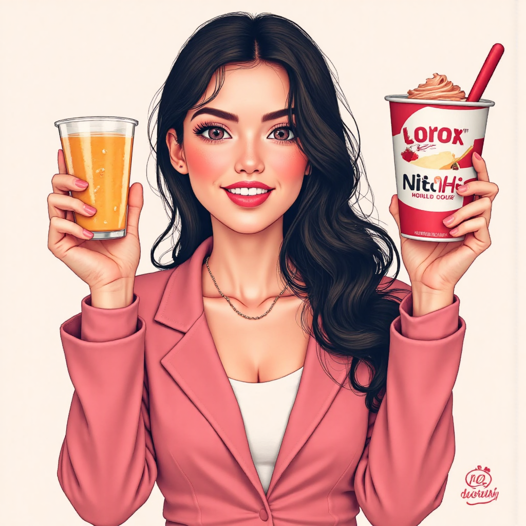 李多慧代言 KYMCO Yogurt 的像素藝術插圖